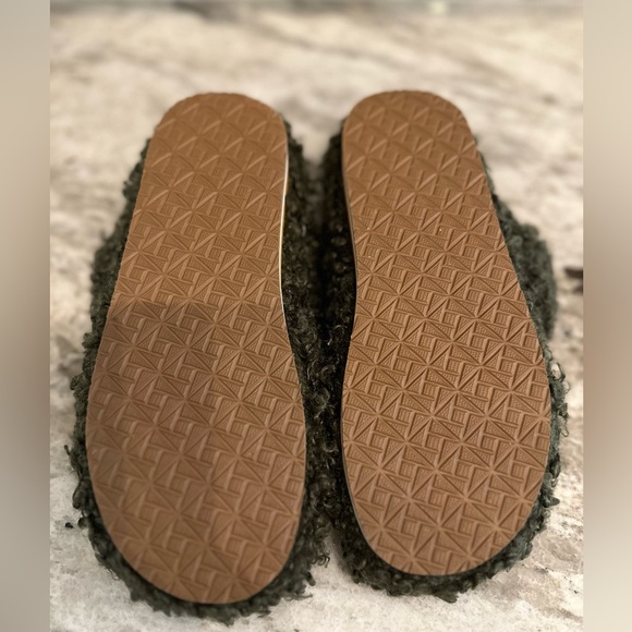 UBFEN Slippers Memory Foam Orthotic Fuzzy Slip On Open Toe Sz 6 - Picture 6 of 10